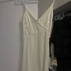 Elegant White Spaghetti Strap Dress